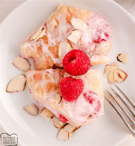 Raspberry Cream Cheese Crescent Ring Butter With A Side Of Bread