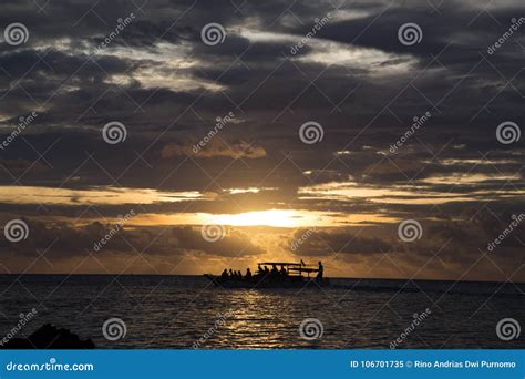 Sunset karimun jawa stock image. Image of ocean, indonesia - 106701735