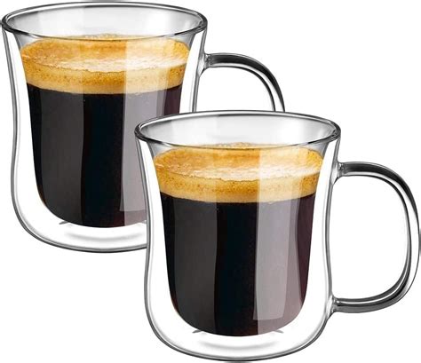 Homekitchenstar Double Walled Coffee Tea Glasses Perfect Espresso Cappuccino Cups