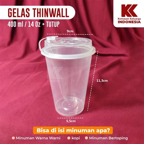 Jual Cup Injection Oz Ml Tutup Gelas Thinwall Gelas Inject