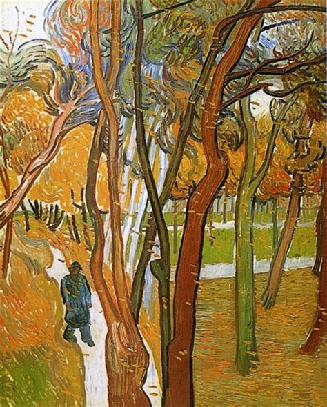 The Walk - Falling Leaves, 1889 - Vincent van Gogh - WikiArt.org