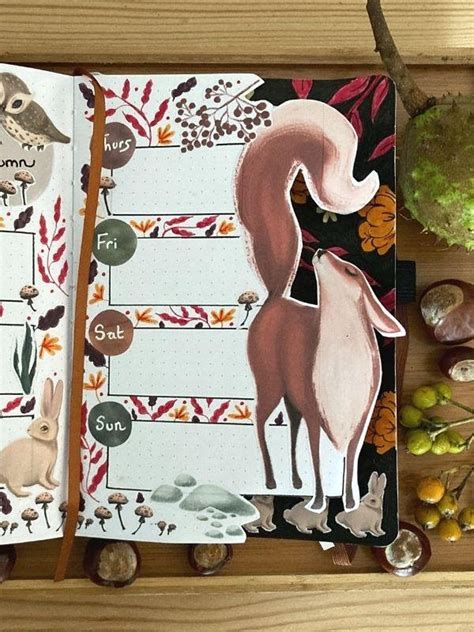 Printable Woodland Sticker Sheets Planner Stickers BUJO Etsy