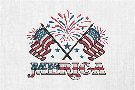 American Flag Merica 4th of July · Creative Fabrica