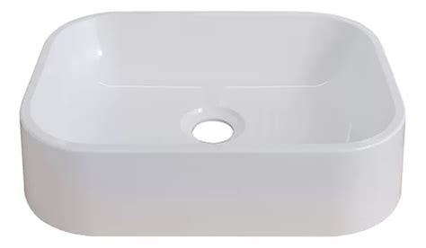 Cuba Pia Luna Apoio Sobrepor Cor Branco Para Banheiro Lavabo 36 5x27cm