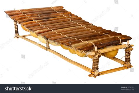 Balafon African Musical Instrument Of Wood And Gourds Handmade Traditional Tuned Percussion