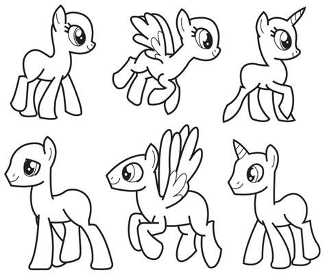 My Little Pony Drawing Template at PaintingValley.com | Explore collection of My Little Pony ...