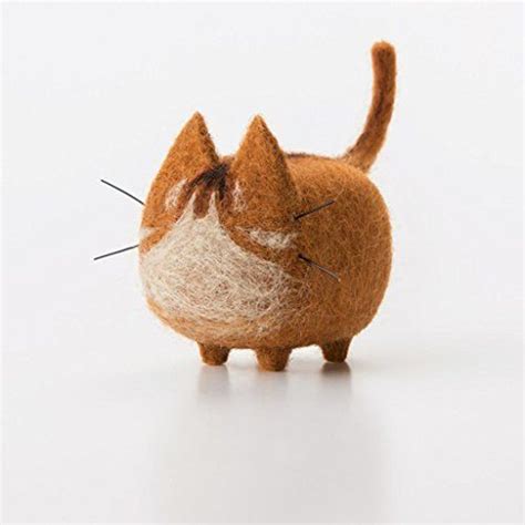 Truslin DIY Needle Felting Kit With Gift Box Faceless Cat Abyssinian