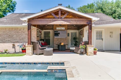 Covered Patios And Arbors Craftsman Patio Houston By Backyard