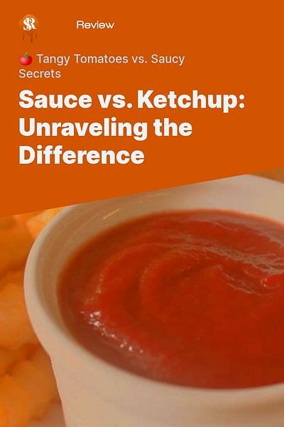 What Is The Difference Between Sauce And Ketchup