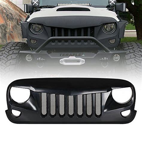 Xprite Front Matte Black Eagle Eye Grille Grid Grill With Mesh Insert