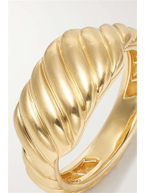 David Yurman Sculpted Cable Contour Karat Gold Ring Net A Porter