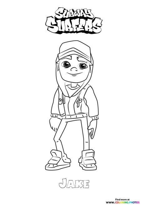 Subway Surfers Jake Coloring Pages Coloring Pages - Bank2home.com