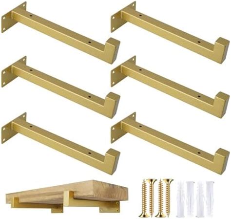 Amazon Addgrace Pcs Heavy Duty Shelf Brackets Metal Gold Shelf