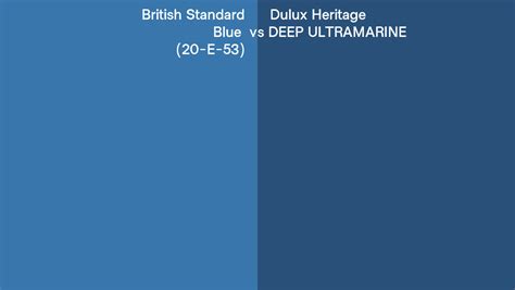 British Standard Blue 20 E 53 Vs Dulux Heritage DEEP ULTRAMARINE Side