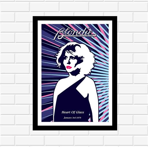 Blondie Poster Heart Of Glass Poster Music Poster Etsy