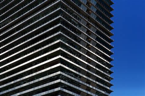 Balkon Gedung Kaca Modern Gedung Pencakar Langit Foto Stok Unduh