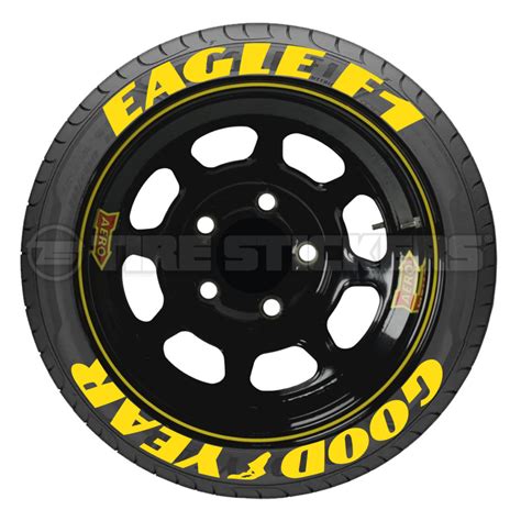 Goodyear Eagle F Yellow Tire Stickers Nascar Style Wm Tire