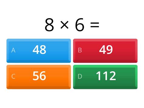 Tabla del 8 - Quiz