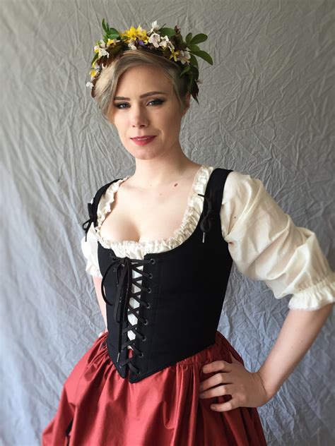 Renaissance Festival Ensemble 3 Piece Corset Bodice Long Etsy