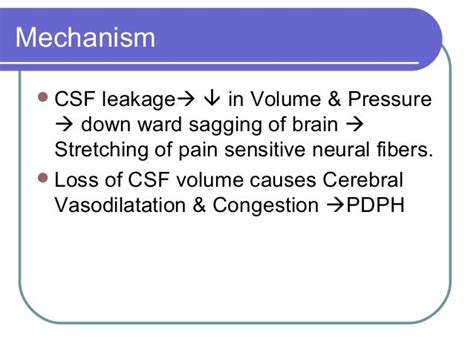 Post Dural Puncture Headache