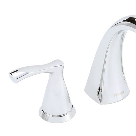 Pfister Masey Polished Chrome 2 Handle Widespread Watersense Bathroom Sink Faucet With Drain In