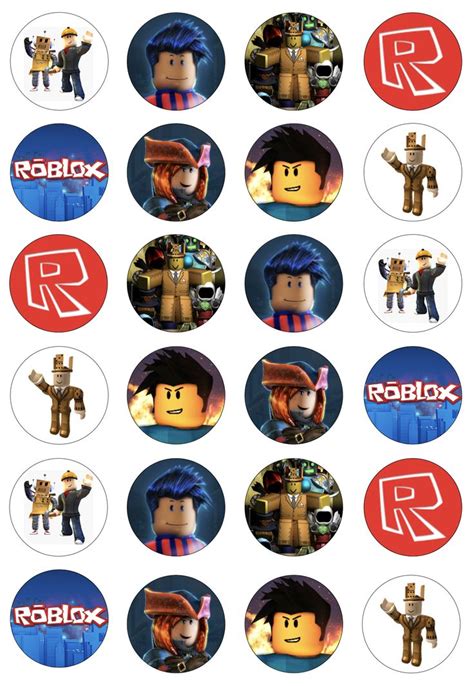 Roblox 24x4cm Edible Cupcake Image Toppers Cupcake Toppers Free