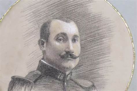 DESSIN SIGNÉ 1916 portrait d un officier MILITAIRE première guerre