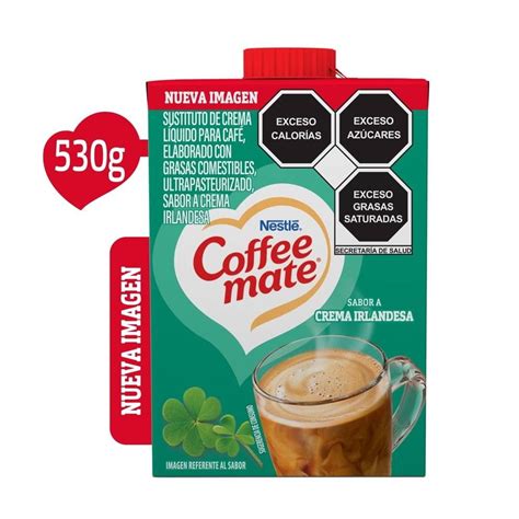 Sustituto de crema para café Coffee Mate líquido sabor crema irlandesa