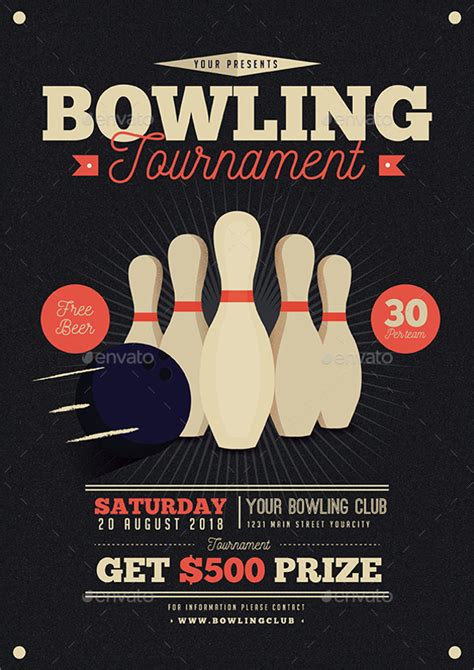 Free 19 Bowling Flyer Templates In Eps Psd Publisher Indesign