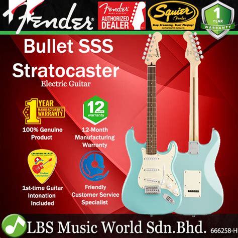 Squier By Fender Bullet Stratocaster Sss Electric Guitar With Tremolo And Laurel Fingerboard