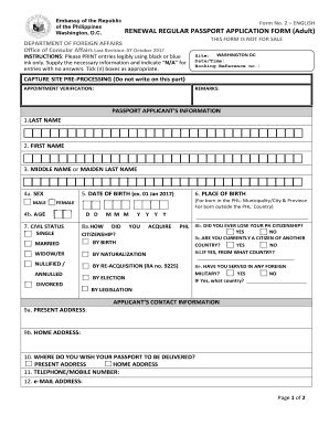 Passport Application Form Complete With Ease Airslate Signnow