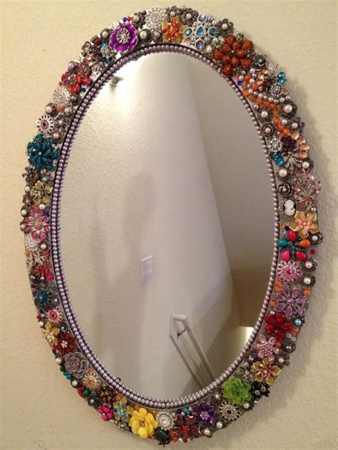 Craft Ideas 2067 Mirror Crafts Old Jewelry Crafts Beaded Mirror