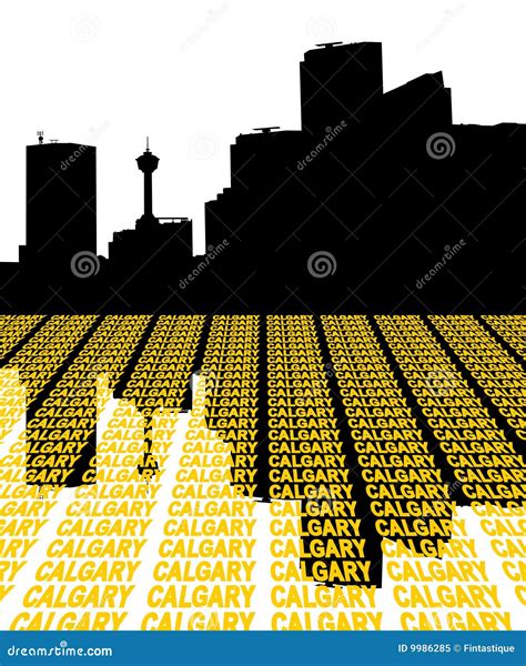 Calgary Skyline Silhouette Design City Vector Art Cartoondealer