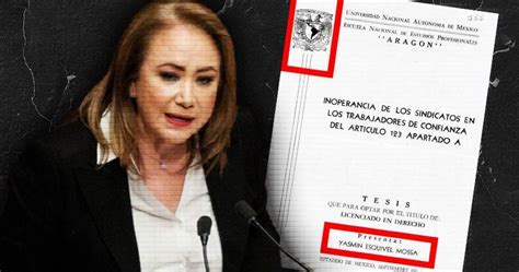 SEP Ya Fue Notificada Sobre Plagio De Tesis De Ministra Yasmín Esquivel