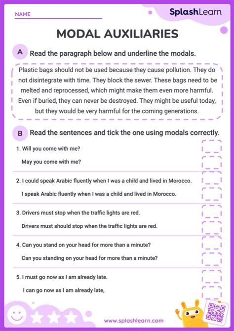 Printable 5th Grade Verbs And Tenses Worksheets SplashLearn