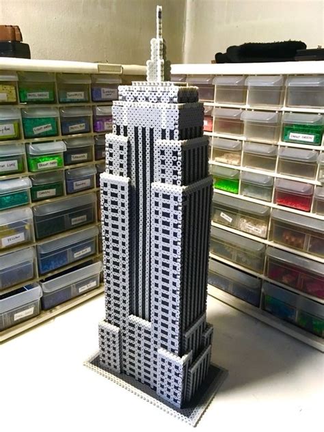 3d Perler Bead Empire State Building By Kyle Mccoy Pixelartshop Perler Beads 3d Perler Bead