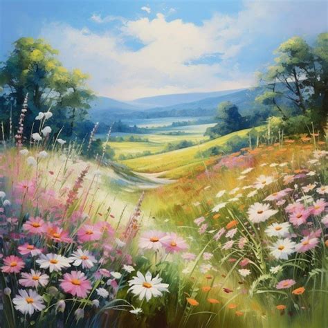 Solve A Serene Meadow Dotted With Wildflowers Jigsaw Puzzle Online With