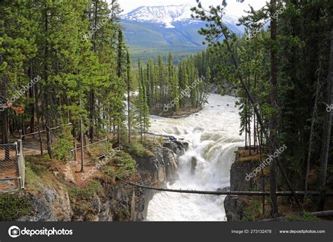 Sunwapta Falls Jasper National Park Alberta Canada — Stock Photo ...