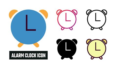 Alarm Clock Icon Set Vector Illustration Vector Art At Vecteezy