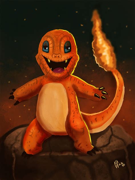 Vandrake's Drawings: Realistic charmander