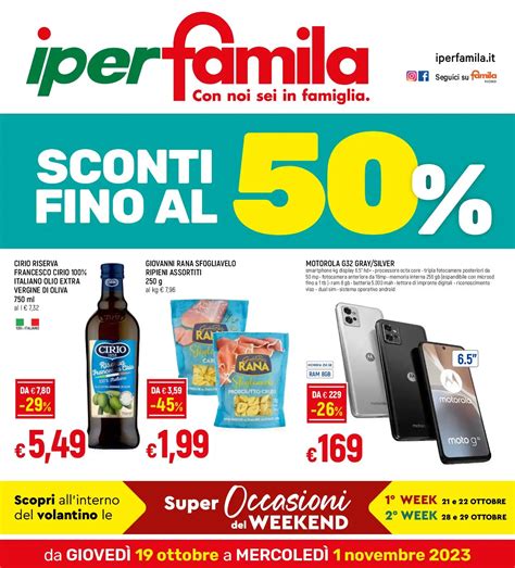 IperFamila Sconti Fino Al 50 Volantino Dal 19 10 Al 1 11 Tra Le