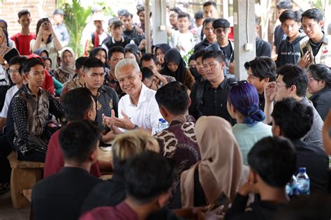 Ketemu Pemuda Klaten Ganjar Bahas Penyelesaian Kekerasan Seksual