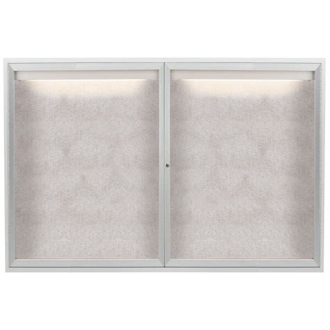 Aarco Odcc4872ri 48 X 72 Enclosed Hinged Locking 2 Door Satin Anodized Aluminum Finish Outdoor