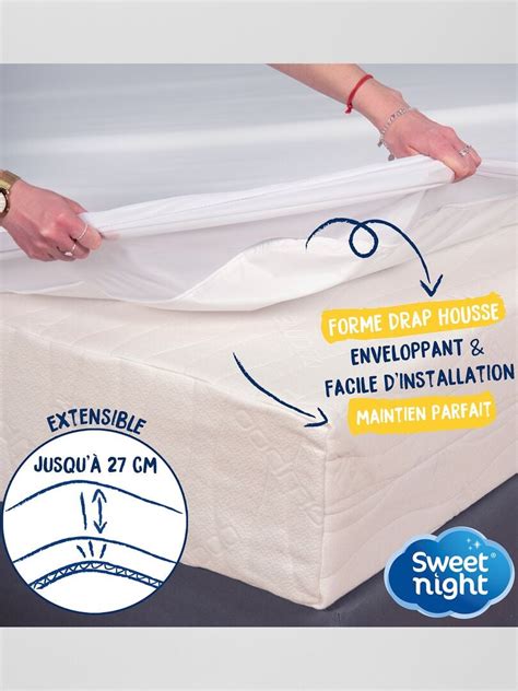 Prot Ge Matelas Coton Imperm Able Et Anti Acariens Blanc Kiabi