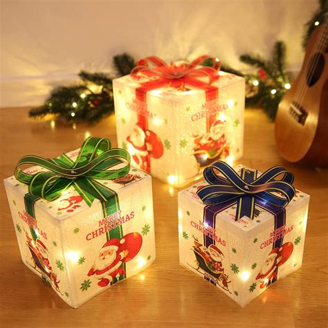 Amazon Hanizi Christmas Lighted Gift Boxes Pack Christmas