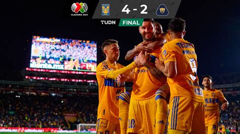 Tigres Vs Pumas EN VIVO Por La Liga MX Resumen Resultado Y Goles