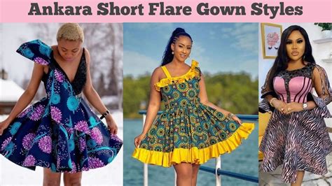 Ankara Short Flare Gown Styles Ankara Short Gown Styles Ankara