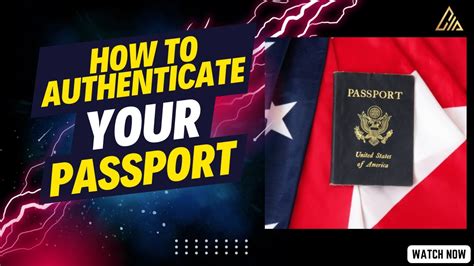 How To Authenticate Your Passport Youtube