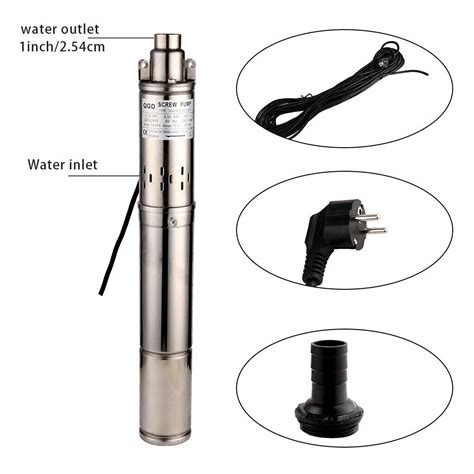 ZYIY 3 Inch 1 3HP Screw Pump Submersible Water Deep Well Pump For Home