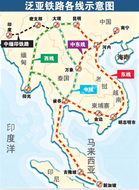 中老铁路详细路线图老挝规划图中泰第6页大山谷图库